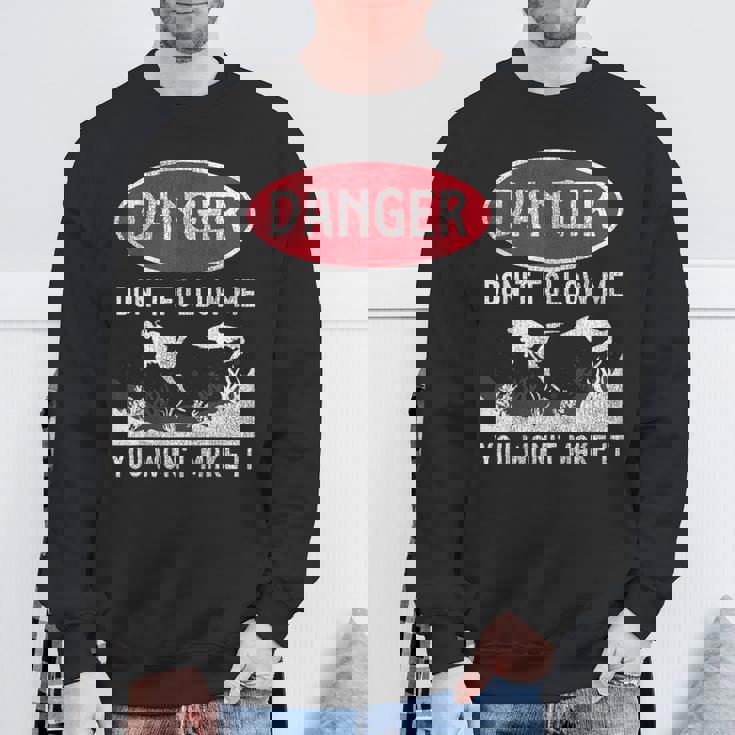 スキューバダイビング ダイバー Danger Don't Follow Me You Won't Make It スウェットシャツ 高齢者への贈り物