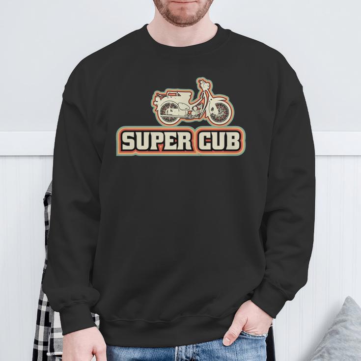 スーパーカブc100 原付バイク レトロジャパン 長袖tシャツ スウェットシャツ 高齢者への贈り物