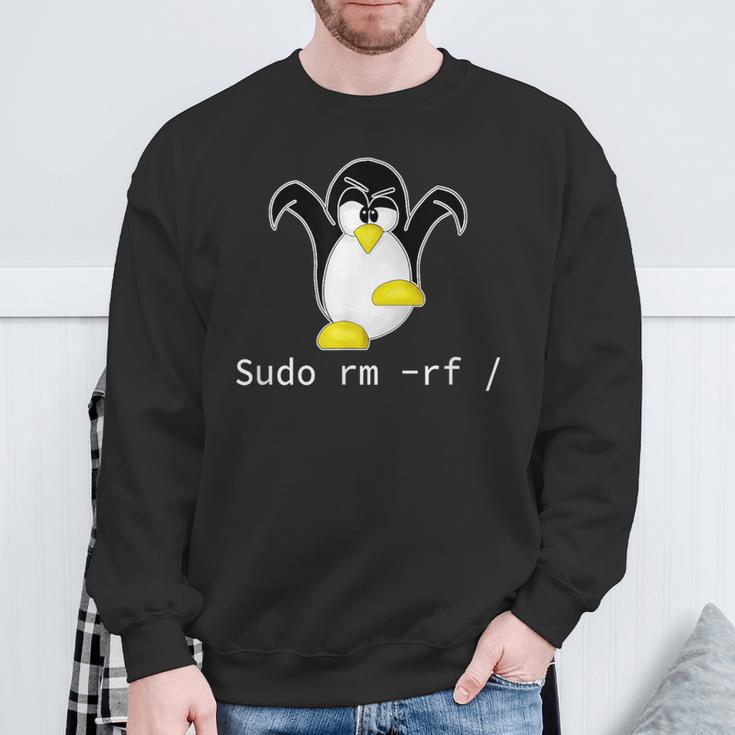 タックスlinuxペンギン須藤rm Rfコンピュータフリークハッカー スウェットシャツ 高齢者への贈り物