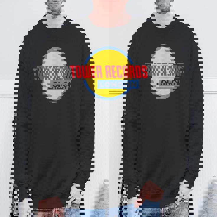 タワーレコード ロンドン 音楽 レトロ ヴィンテージ スウェットシャツ 高齢者への贈り物