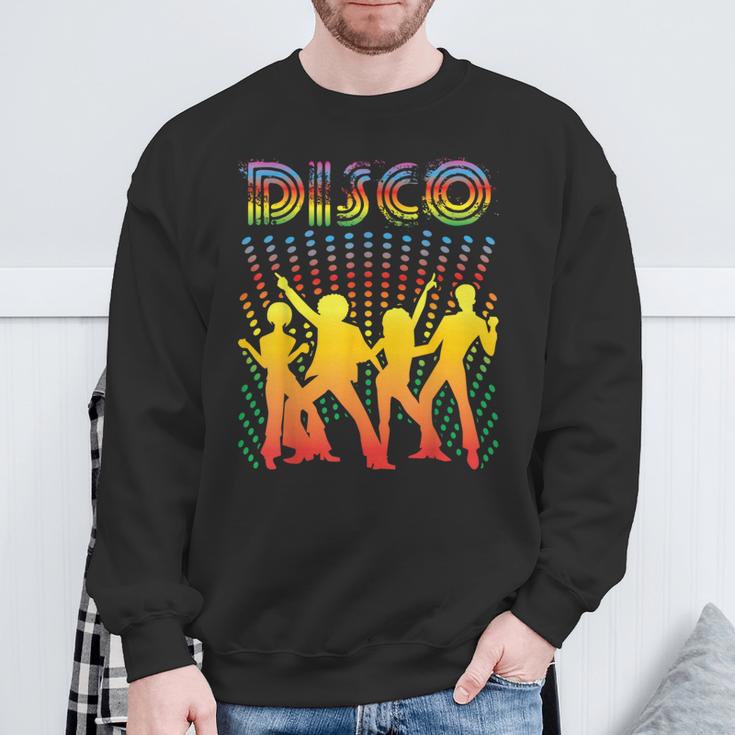 ディスコtシャツ ヴィンテージスタイルダンシングレトロディスコシャツ スウェットシャツ 高齢者への贈り物