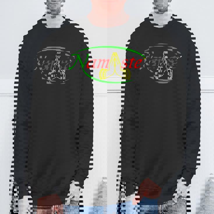 ナマステとラスタカラーヨガ。 スウェットシャツ 高齢者への贈り物