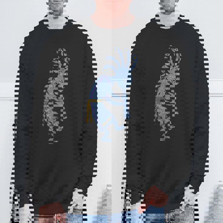 ネイティブアメリカン プエブロ カチナ スピリット ココペリ 3 スウェットシャツ 高齢者への贈り物