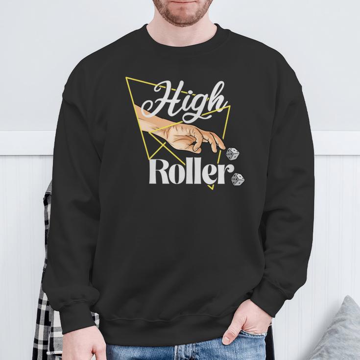 ハイローラー ゲーミングギャンブル カジノ ビッグベット ギャンブラー 長袖tシャツ スウェットシャツ 高齢者への贈り物