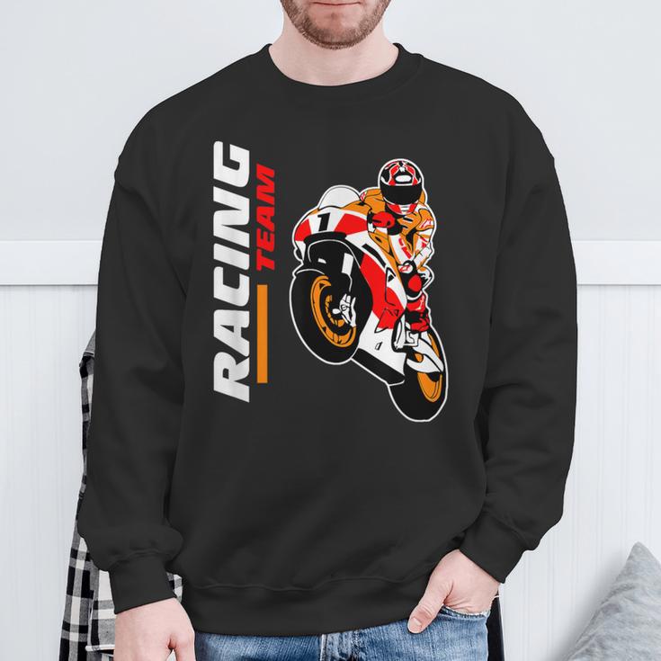 バイクレース Motorcycle Racing スウェットシャツ 高齢者への贈り物