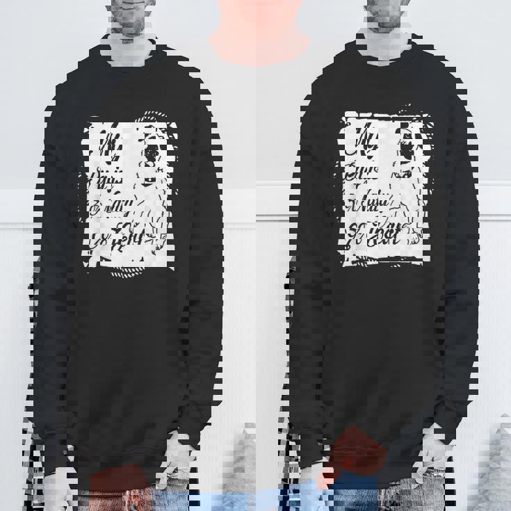 パグ・ドッグ Awesome Dog スウェットシャツ 高齢者への贈り物