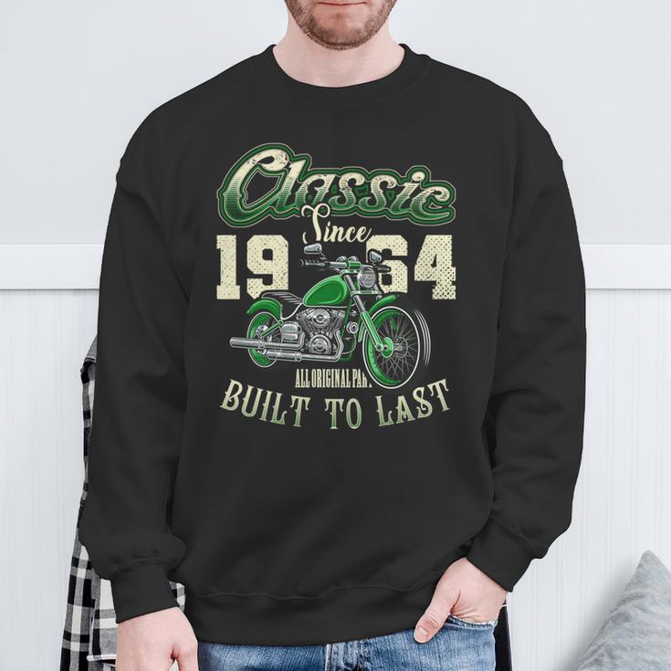 ビンテージ バイク バイカー バイクの誕生日 1964 年生まれ 長袖tシャツ スウェットシャツ 高齢者への贈り物