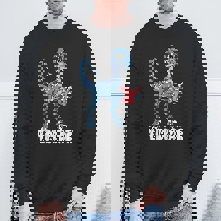 ベロシアダー ベロキラプトル 恐竜 読書 本好き スウェットシャツ 高齢者への贈り物