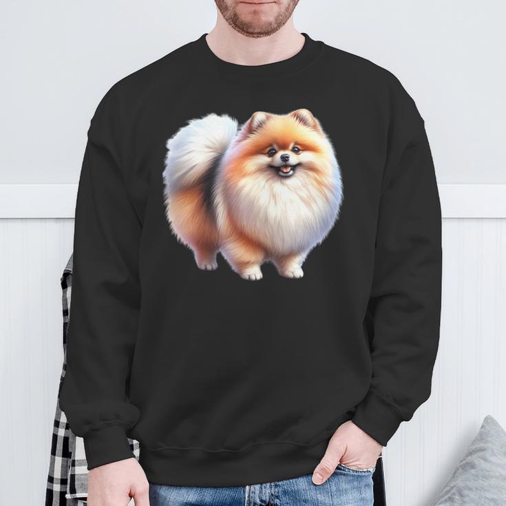 ポメラニアン犬 長袖tシャツ スウェットシャツ 高齢者への贈り物