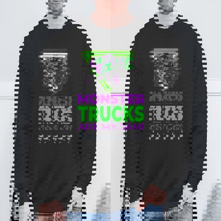 モンスタートラックは私のジャムです スウェットシャツ 高齢者への贈り物