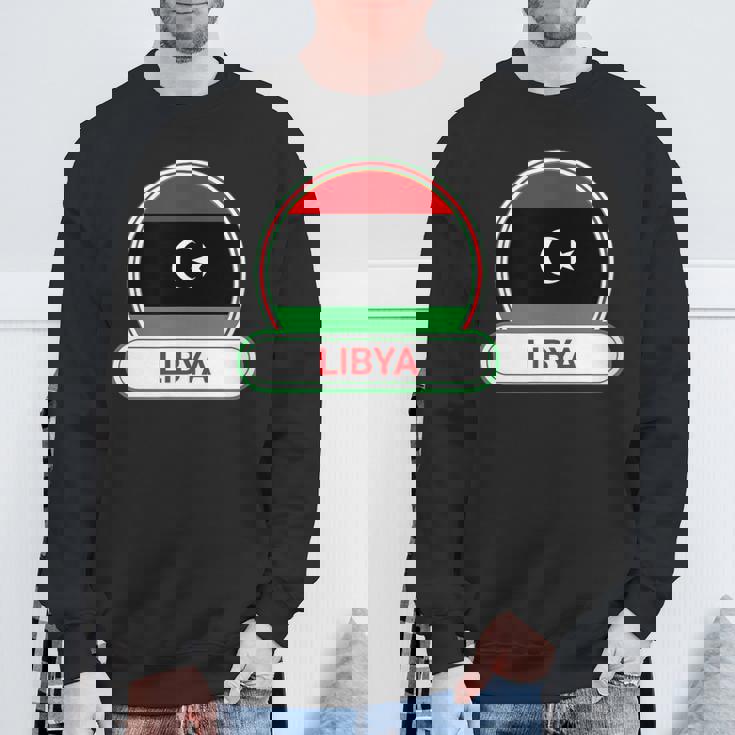 リビア国バッジ リビア国旗 スウェットシャツ 高齢者への贈り物