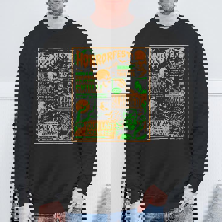 ヴィンテージ・ハロウィーン・クラシック・ホラー映画ポスター ホラーフェスト スウェットシャツ 高齢者への贈り物