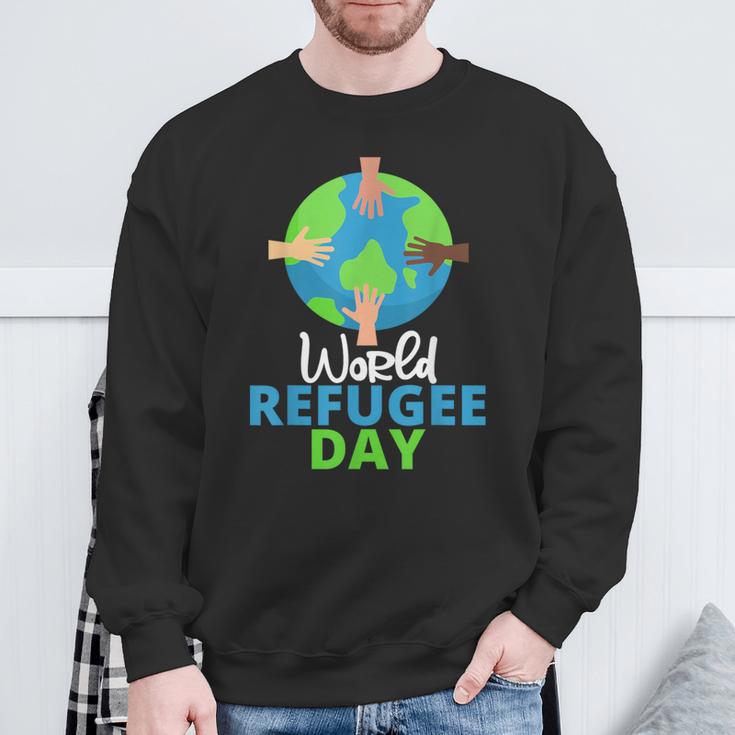 世界難民の日 難民プライド スウェットシャツ 高齢者への贈り物