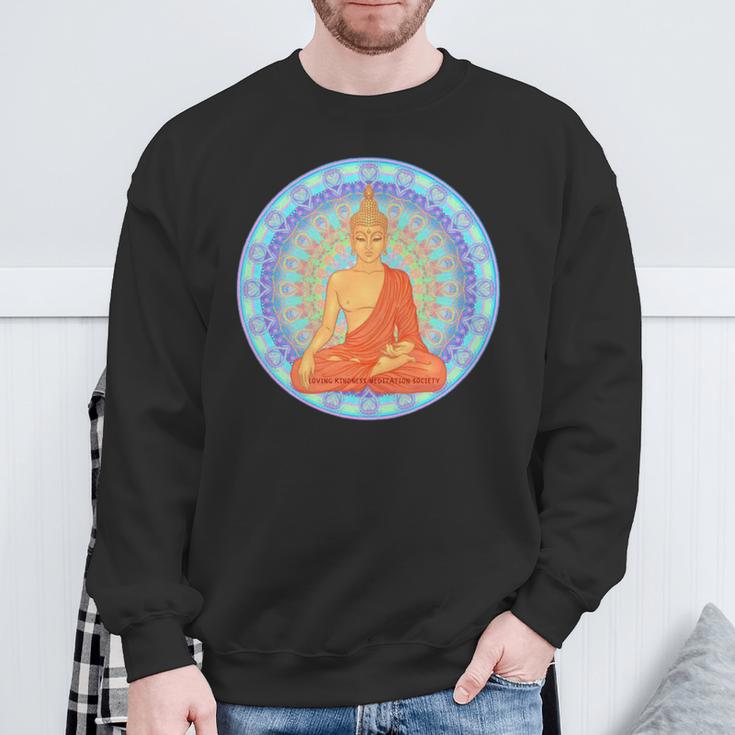 仏 マインドフルネス 仏前 ガウタマ仏教 愛 優しさ 長袖tシャツ スウェットシャツ 高齢者への贈り物