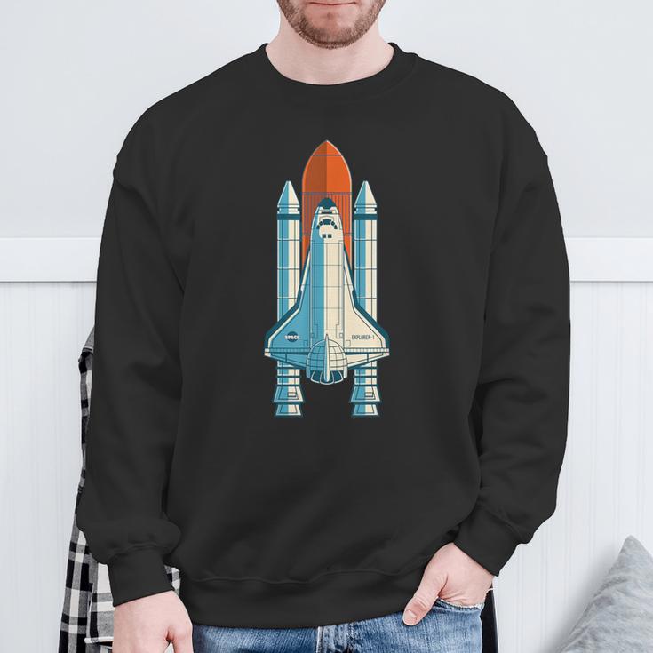 宇宙飛行士 スペースクラフト 宇宙旅行 スペースシャトル スウェットシャツ 高齢者への贈り物