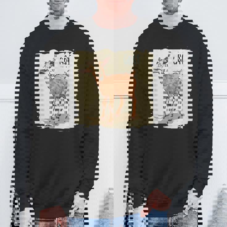 素敵な若いヤギの動物服。 スウェットシャツ 高齢者への贈り物