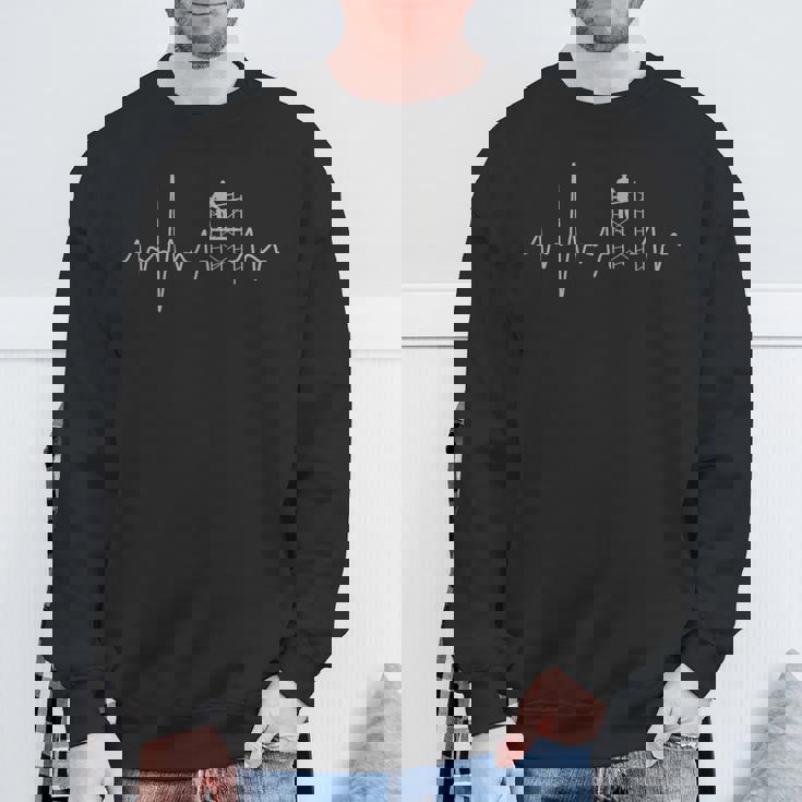 足場の鼓動レトロな足場ヴィンテージの職人 スウェットシャツ 高齢者への贈り物