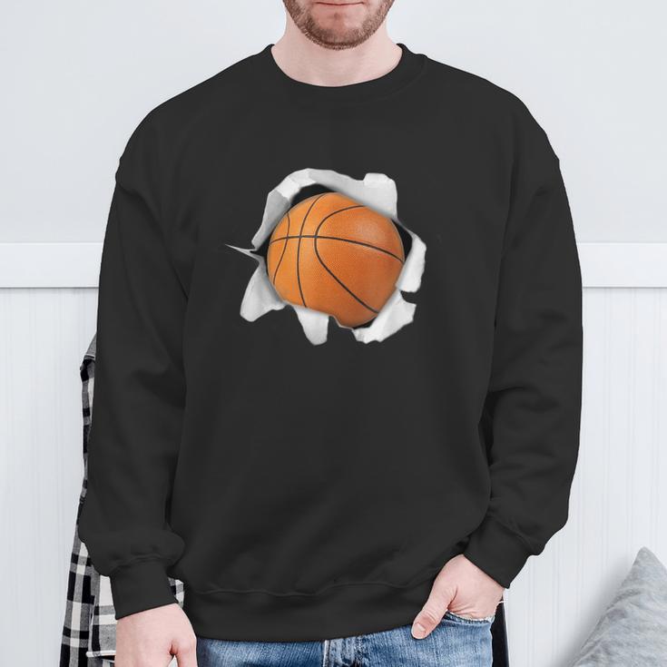 面白いtシャツ バスケットボール おもしろ 服 ネタ メンズ バスケ部 おもしろグッズ 大人 子供 スウェットシャツ 高齢者への贈り物