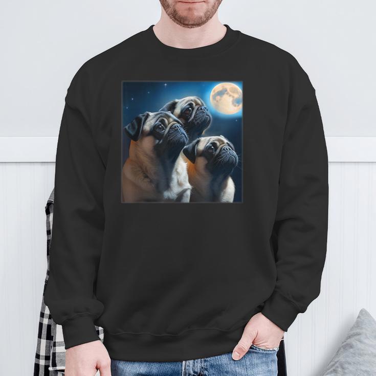 面白いtシャツ パグ 犬 かわいい イヌ わんこ メンズ 犬好き グッズ 面白い 服 ネタ 子供 キッズ スウェットシャツ 高齢者への贈り物