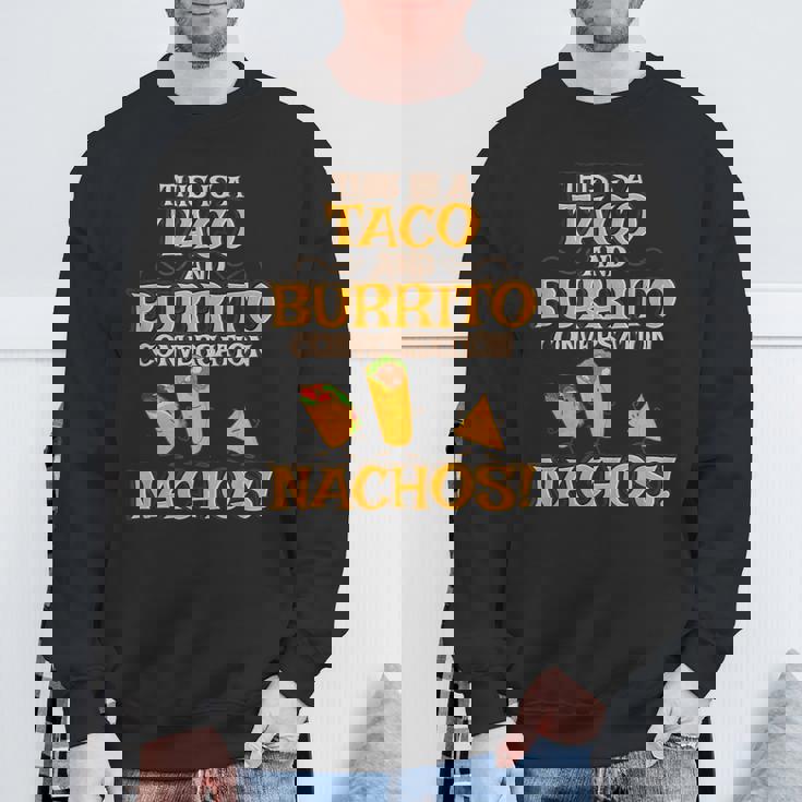 面白いタコス ナチョス ブリトー メキシコ料理 タコス スウェットシャツ 高齢者への贈り物