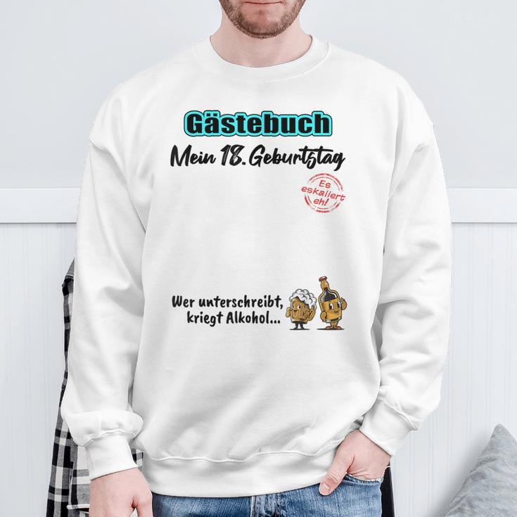 18th Birthday Guest Book 18 Years Girl Boy Sweatshirt Gifts for Old Men