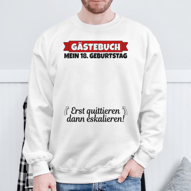 18th Birthday Guest Book Boy 18th Birthday Woman Sweatshirt Gifts for Old Men