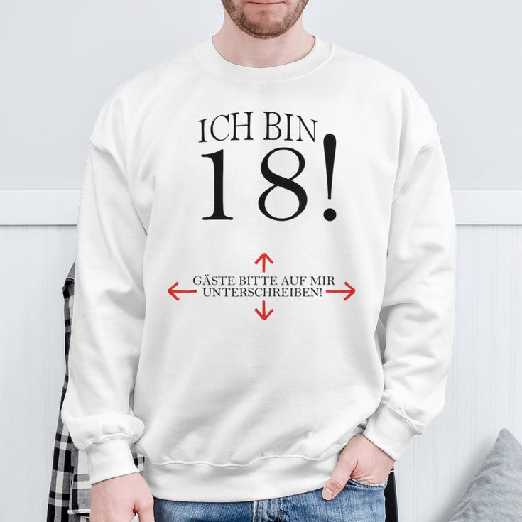 18th Birthday Party Guest Book 18 Years 2001 Sweatshirt Gifts for Old Men