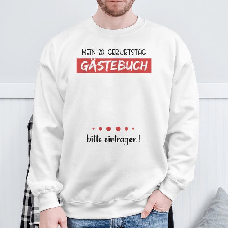 20th Birthday Party Guest Book 20 Years Sweatshirt Gifts for Old Men