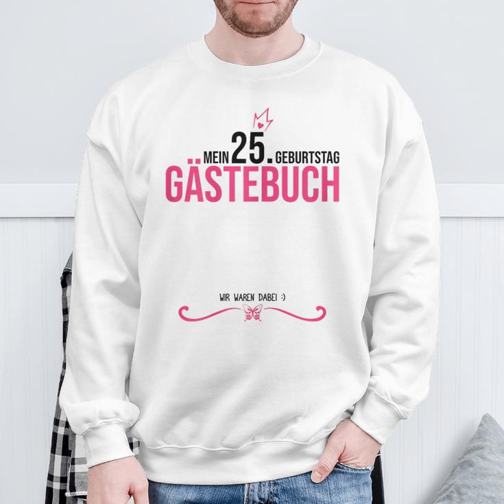 25th Birthday Girl 25 Years Party Guest Book Sweatshirt Gifts for Old Men