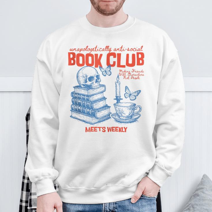 Anti Social Book Club Romance Reader Introverted Bookish Sweatshirt Gifts for Old Men Anti Social Book Club Romance Reader Introverted Bookish Sweatshirt Gifts for Old Men