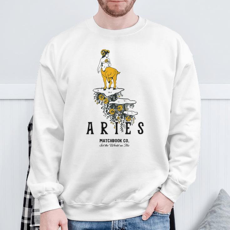 Aries Matchbook Company Sweatshirt Gifts for Old Men