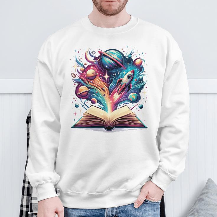 Astronomy Space Lover Books Bookworm Sweatshirt Gifts for Old Men
