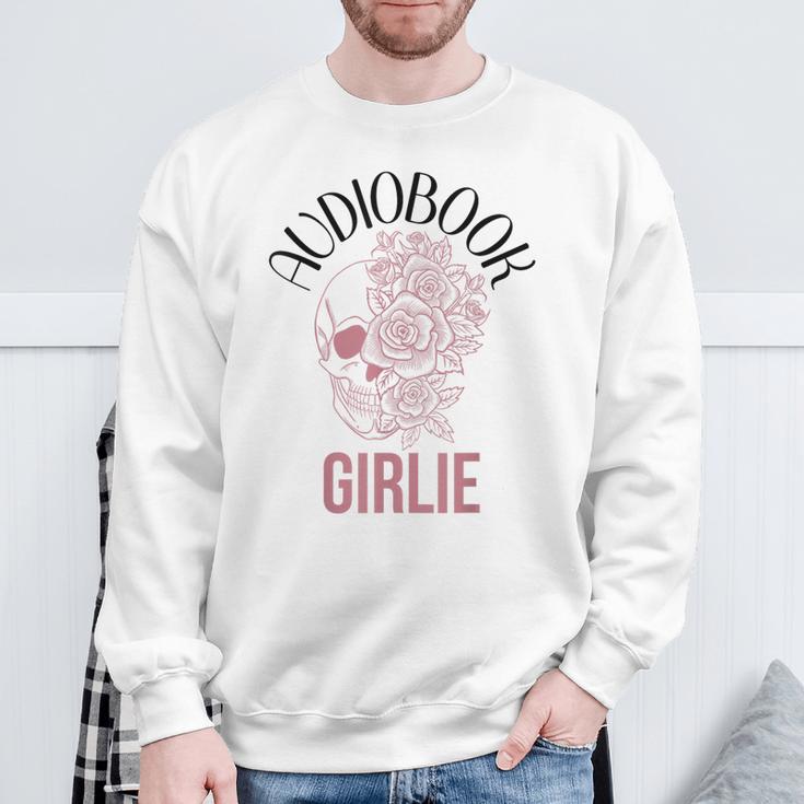 Audio Book Lovers Women Dark Romance Spicy Books Skeleton Sweatshirt Gifts for Old Men