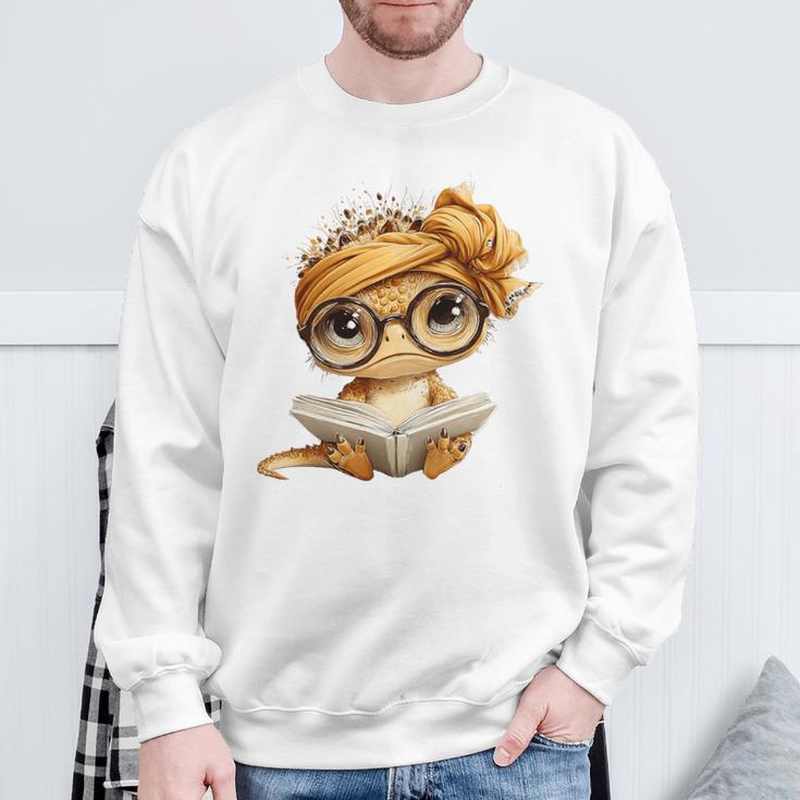 Baby Lizard Open Book Reading Reptile Graphic Portrait Round Premium Tri-Blend Sweatshirt Gifts for Old Men Baby Lizard Open Book Reading Reptile Graphic Portrait Round Premium Tri-Blend Sweatshirt Gifts for Old Men