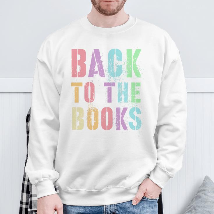BACK TO THE BOOKS Happy First Day School Future Grads Premium Tri-Blend Sweatshirt Gifts for Old Men
