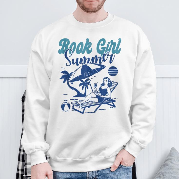 Beach Book Lover Women Girls Book Girl Summer Sweatshirt Gifts for Old Men