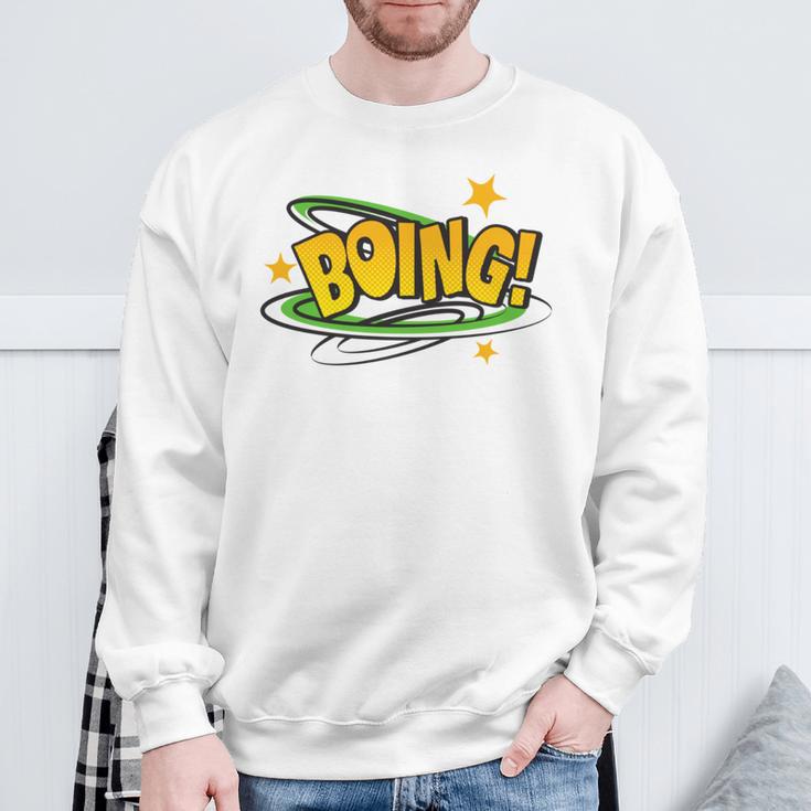 BOING Pop Art Comic Book Speech Bubbles Street Graffiti Art Sweatshirt Gifts for Old Men