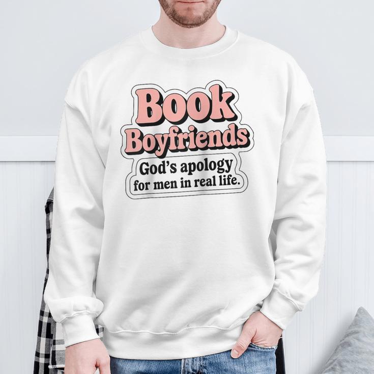 Book Boyfriends – Romance Reader Raglan Baseball Tee Sweatshirt Gifts for Old Men