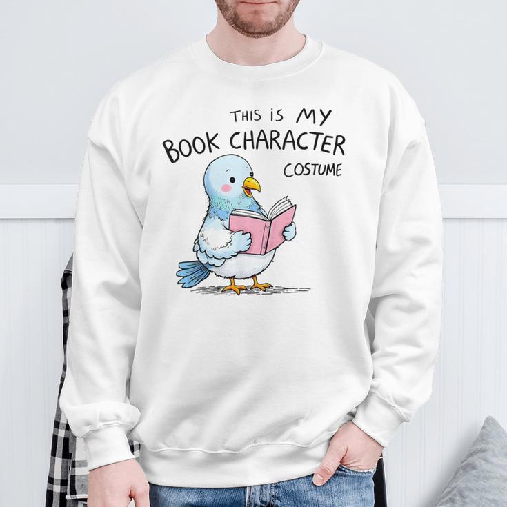 This Is My Book Character Costume I Pigeon Reading Tee Sweatshirt Gifts for Old Men