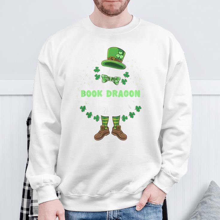 Im The Book Dragon Leprechaun St Patricks Day Sweatshirt Gifts for Old Men