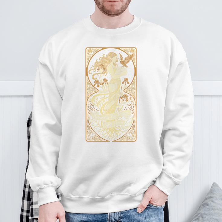 Book Lover Girl Librarian Between The Pages She Lives Premium Tri-Blend Sweatshirt Gifts for Old Men