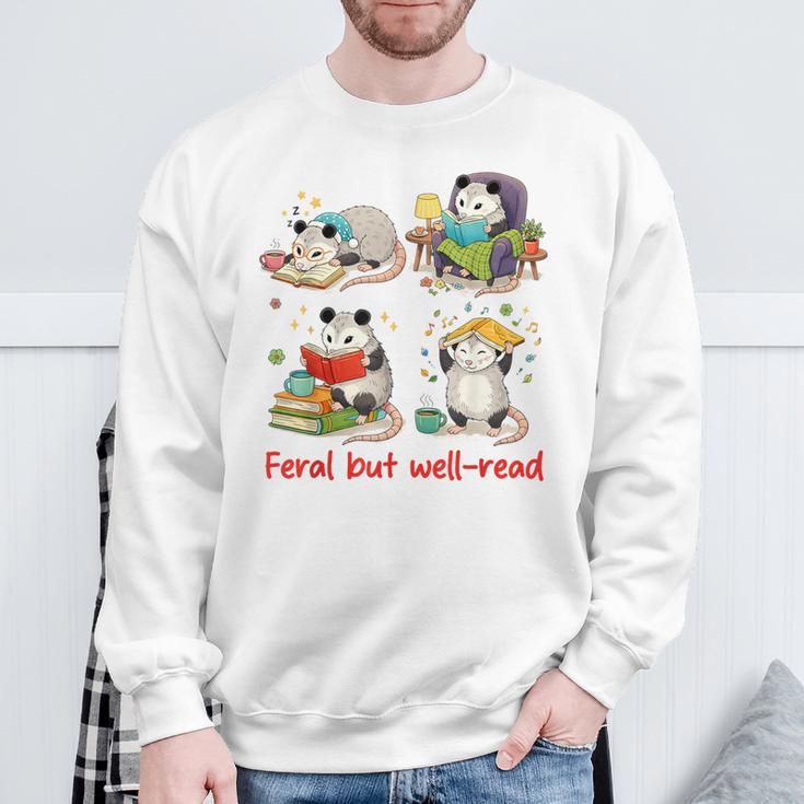 Book Lover Opossum Reading Squad Bookish Feral But Well-Read Sweatshirt Gifts for Old Men Book Lover Opossum Reading Squad Bookish Feral But Well-Read Sweatshirt Gifts for Old Men