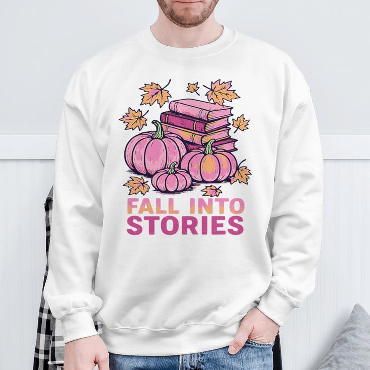 Bookcore Coquette Pinkoween Fall Into Stories Books Premium Tri-Blend Sweatshirt Gifts for Old Men Bookcore Coquette Pinkoween Fall Into Stories Books Premium Tri-Blend Sweatshirt Gifts for Old Men
