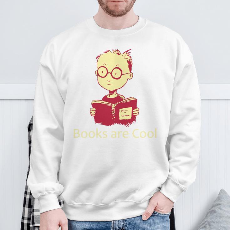 Books Are Cool Fun Reading Premium Sweatshirt Gifts for Old Men