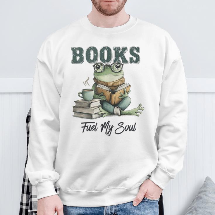 Books Fuel My Soul Sweatshirt Gifts for Old Men