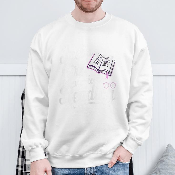 Books Lovers Just A Girl Who Loves Reading Book Worm Kids Sweatshirt Gifts for Old Men