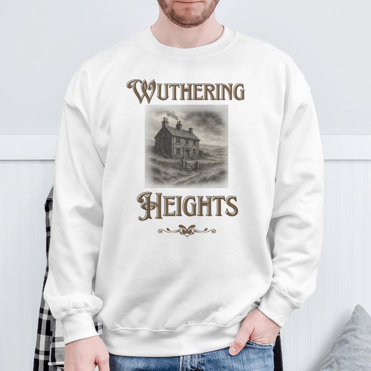 Bronte Novel Wuthering Heights Moorland Gothic Book Cover Sweatshirt Gifts for Old Men Bronte Novel Wuthering Heights Moorland Gothic Book Cover Sweatshirt Gifts for Old Men