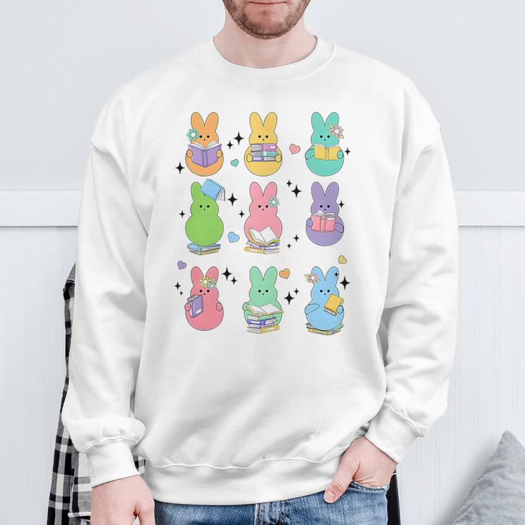Bunny Reading Books Easter Day Librarian Teacher Book Premium Tri-Blend Sweatshirt Gifts for Old Men Bunny Reading Books Easter Day Librarian Teacher Book Premium Tri-Blend Sweatshirt Gifts for Old Men