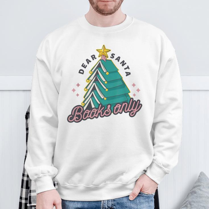 Christmas Book Read Reading Present Santa Claus Sweatshirt Gifts for Old Men