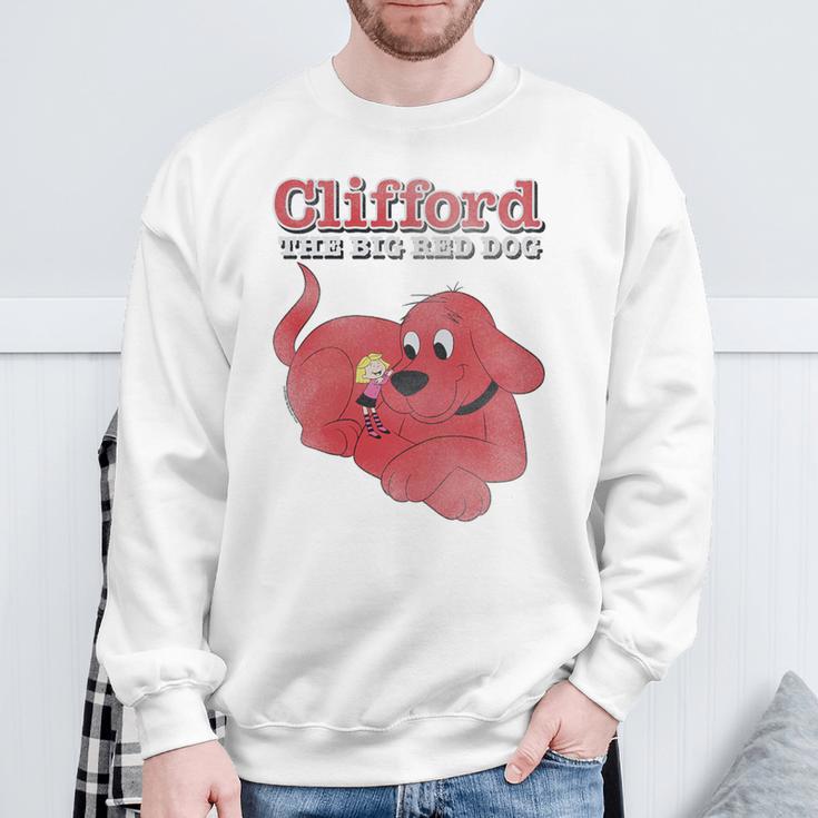 Clifford The Big Red Dog Clifford And Emily Book Cover Premium Tri-Blend Sweatshirt Gifts for Old Men Clifford The Big Red Dog Clifford And Emily Book Cover Premium Tri-Blend Sweatshirt Gifts for Old Men
